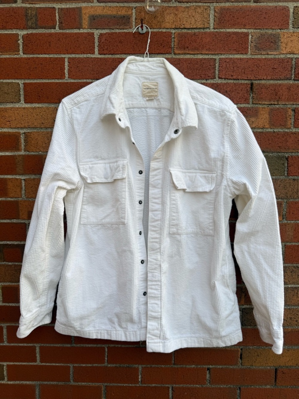 American Eagle White Corduroy Shacket Jacket Women’s XL Oversized Button Front - Picture 10 of 10